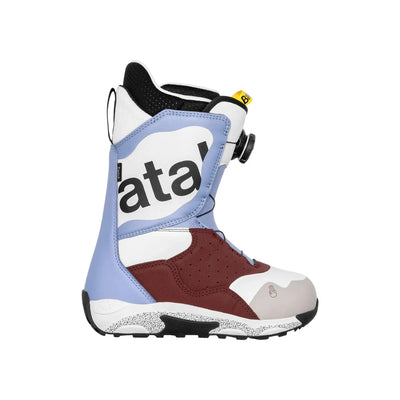 ATA snowboardboot dames wit paars bordeaux - freestyle all-mountain soft flex snowboard laars