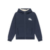Donkerblauwe Quiksilver hoodie met rits en logo voor jongens