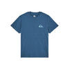 Quiksilver blauw T-shirt met klein logo op de borst en korte mouwen