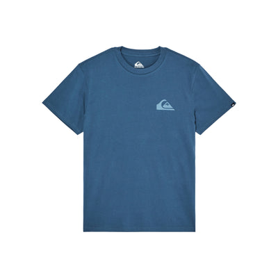Quiksilver blauw T-shirt met klein logo op de borst en korte mouwen