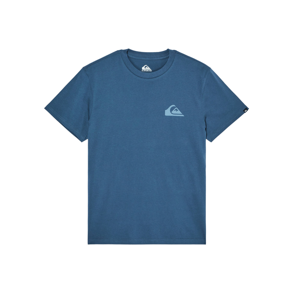Quiksilver blauw T-shirt met klein logo op de borst en korte mouwen