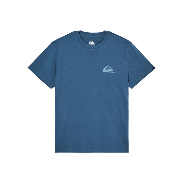 Quiksilver blauw T-shirt met klein logo op de borst en korte mouwen