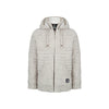 Beige gebreide hoodie met rits en capuchon voor kinderen